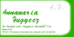 annamaria hugyecz business card